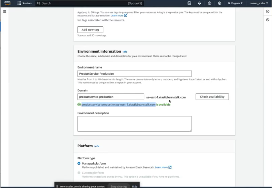 Environment Selection