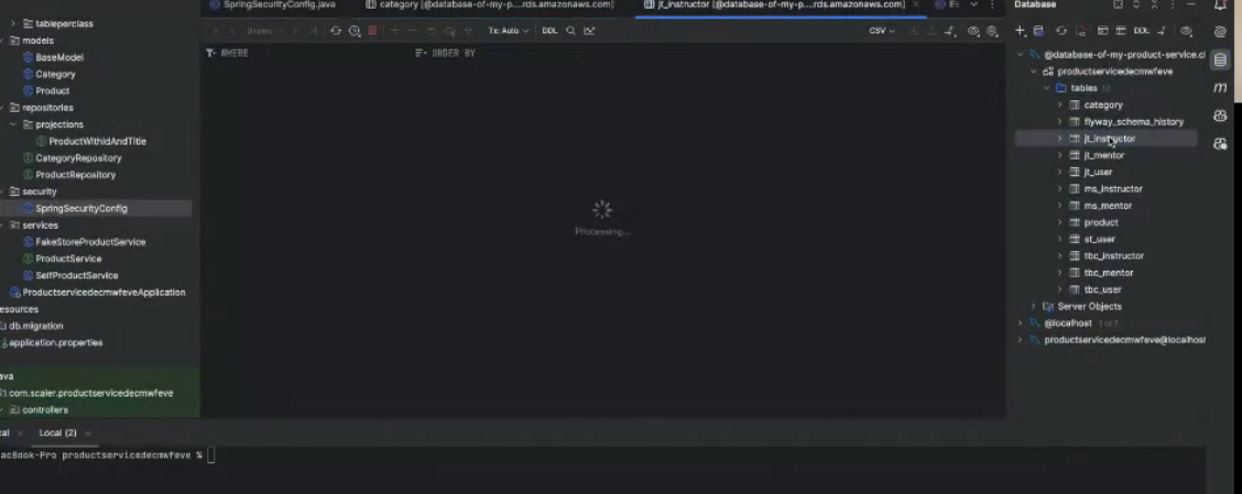 Database Connection Post-Security