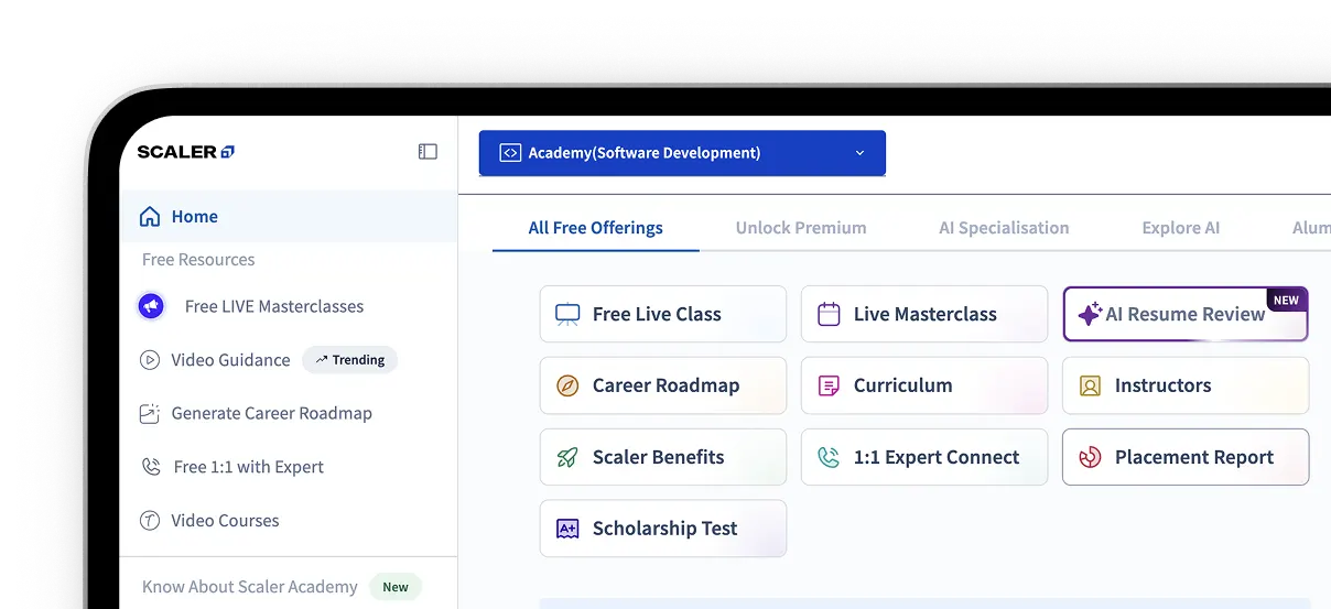 Scaler Dashboard Preview