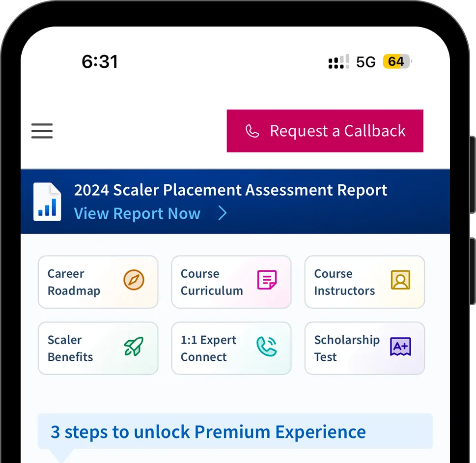 Scaler Dashboard Preview